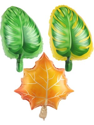 Pandoli Ağaç Yaprağı Şeklinde Yaprak Şekilli Folyo Balon 3 Adet Haw