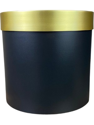 Cihan Çiçekçilik Gold Kemerli 30X30 Siyah Saksı