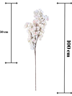 Cihan Çiçekçilik Yapay Lüx Krem Pembe Bahar Dalı 100 cm