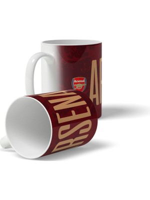Offside Arsenal Takımı Bordo Baskılı Kupa Bardak
