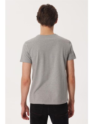 Lee Cooper Twıngos 5 Erkek Pike O Yaka T-Shirt Gri Melanj