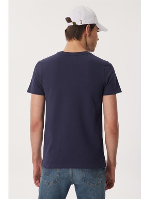 Lee Cooper Twıngos 3 Erkek Pike O Yaka T-Shirt Lacivert