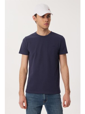 Lee Cooper Twıngos 3 Erkek Pike O Yaka T-Shirt Lacivert