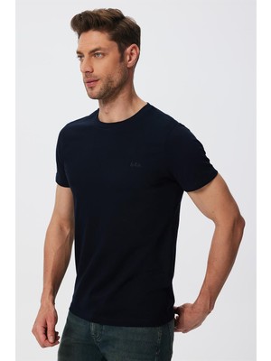 Lee Cooper Twıngos 1 Erkek Pike O Yaka T-Shirt Lacivert