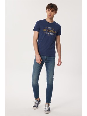 Lee Cooper Robert Erkek O Yaka T-Shirt Lacivert