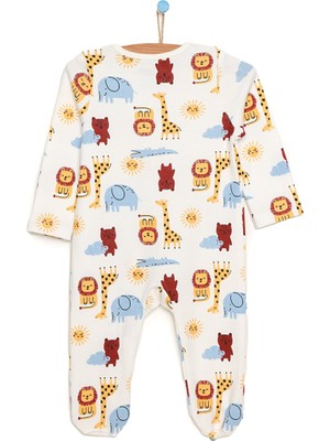 Hello Baby Hellobaby Yenidoğan Hayvanlar Uzun Kollu Fermuarlı Patikli Tulum Erkek Bebek