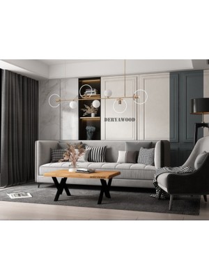 Deryawood Masif Ahşap Baum Sulamalı Sehpa 70*70*45CM
