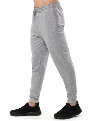 Raru Erkek Ribanalı Sweat Pantolon Sentus Gri Melanj