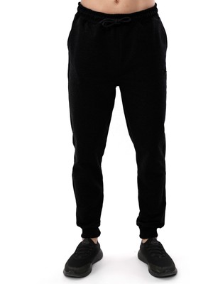 Raru Erkek Ribanalı Sweat Pantolon Sentus Siyah