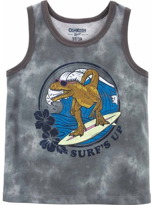 Oshkosh Küçük Erkek Çocuk Kolsuz Tshirt Gri