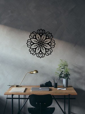 Leonarthil Design Mandala Çiçek Ahşap Tablo Mdf Duvar Dekorasyonu Lazer Kesim Mdf Duvar Tablo