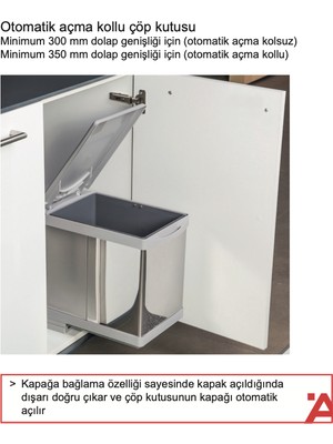 Hafele Bravo Çöp Kutusu Paslanmaz Çelik 35cm 16lt