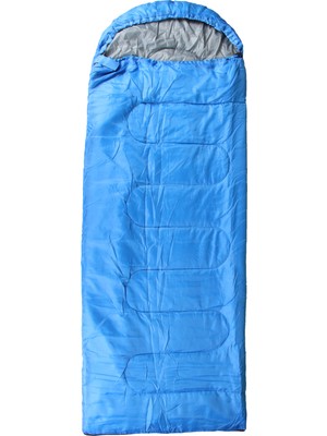 Northern Campers 10°C Yazlık Uyku Tulumu Su İtici Mavi Renk Dikdörtgen Tasarım İlkbahar ve Yaz İçin