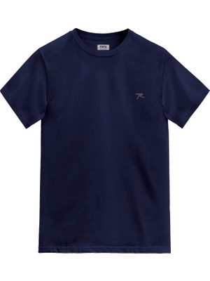 Raru Erkek %100 Pamuk T-Shirt Valerıan Lacivert