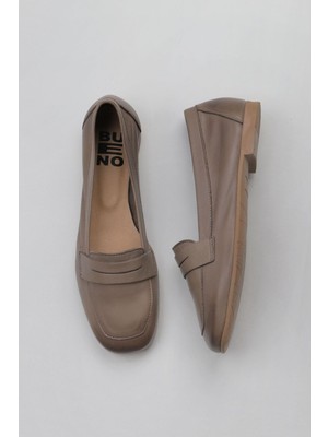 Bueno Shoes Gri Deri Kadın Loafer 01WY0801