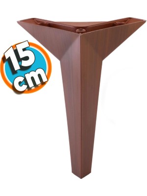 Nzb Mobilya Kanepe Sehpa Tv Ünitesi Koltuk Ayağı 15 cm Kahverengi Baza Ayak