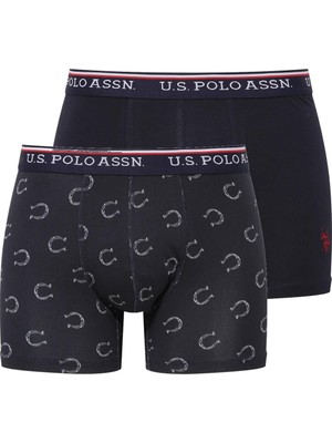 U.S. Polo Assn. 80486 Erkek Modal 2'li Boxer-Lacivert