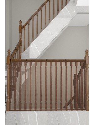 MasterCar Kahverengi Bebek Güvenlik Kabısı Çocuk Merdiven ve Balkon Güvenlik Filesi Koruyucu File 2.70 x 80 cm