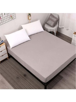 Mertim Lastikli Gri Penye Çarşaf %100 Pamuk Tek Çift Battal Boy