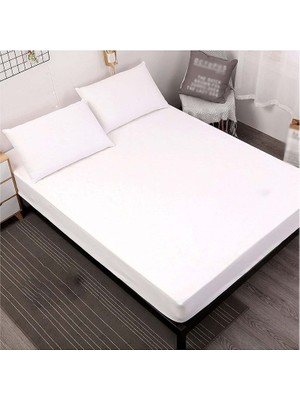 Mertim Lastikli Penye Beyaz Çarşaf %100 Pamuk Tek Çift Battal Boy