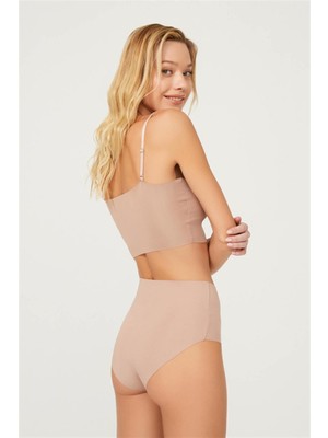 COTTONHILL Yüksek Bel Basic Lazer Kesim Bikini Külot 3'lü Paket - 6