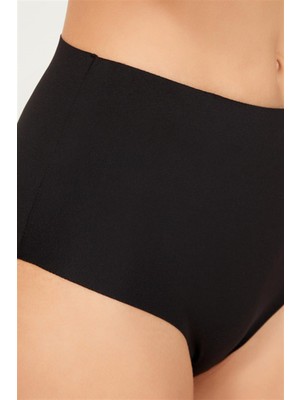 COTTONHILL Yüksek Bel Basic Lazer Kesim Bikini Külot 3'lü Paket - 6