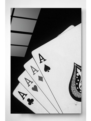 Hinora Iskambil Kağıtları Cam Tablo, Dekoratif Cam Tablo