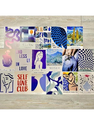 Attach Self Love Clup Tasarım Duvar Kağıdı Poster Set