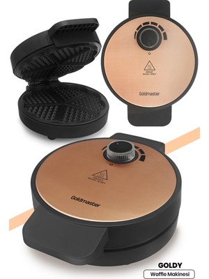 Goldmaster Goldy Rose Gold 1000 Watt Waffle Makinesi