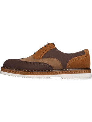 Costo Shoes ALP23 Kahve Nubuk & Kum Nubuk Deri Hafif Rahat Eva Taban Rahat Geniş Kalıp Premium Serisi