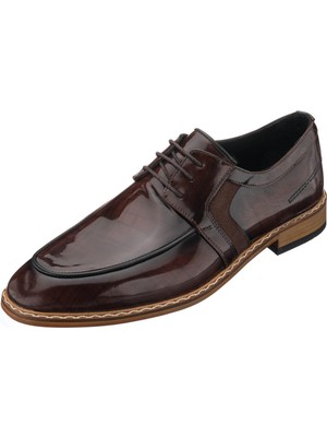 Costo Shoes P20213 Kahve Baskılı Açma Deri  Erkek Deri Ayakkabı