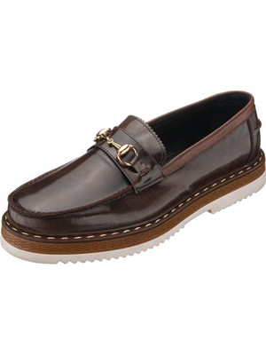 Costo Shoes SNM1910 Kahve Açma Deri Eva Rahat Hafif Taban Giydirimi Rahat Geniş Kalıp Özel Seri El Işçiliği