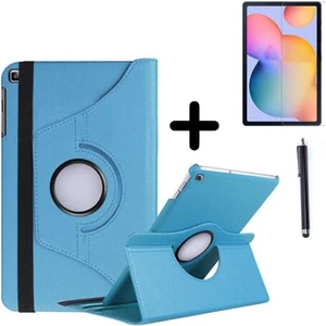 MTK Moveteck Samsung Galaxy Tab A7 Lite SM-T220 Kılıf Dönebilen 360 Tablet Kılıfı + Ekran Koruyucu Cam + Dokunmatik Kalem Set