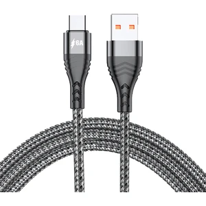 HUA3C Huawei Samsung Için 2m USB To Type-C 6A Yüksek Mevcut 66W Hızlı Şarj Kablosu Örgülü Veri Kablosu (Yurt Dışından)