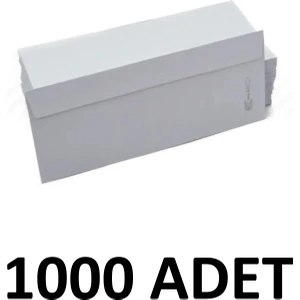 1000 Adet Silikonlu Diplomat Beyaz Zarf 90 gr Penceresiz