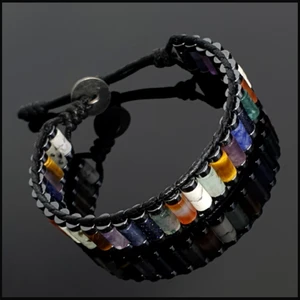 Seven Art Jewelry, Obsidyen, Havlit, Ametist, Kaplangözü, Yıldız Taşı, Hint Akiği, Sodalit, Jasper, Kırmızı Akik Bileklik Hediye Bileklik Kadın Bileklik Erkek Bileklik