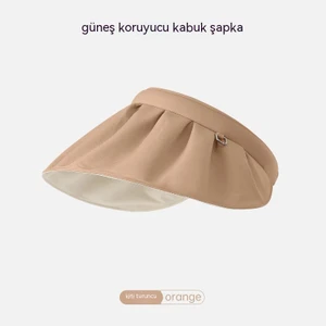 Muz Aynı Kabuğun Altında Güneş Şapkası Kadın Anti-Ultraviyole Yaz Yüzünü Örten Plaj Güneş Şapkası Bisiklet Boş Üst Güneş Şapkası (Yurt Dışından)