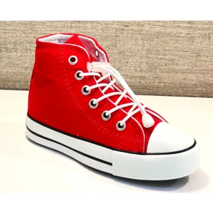 Luıs Kırmızı Uzun Lastik Bağcıklı Keten Ayakkabı