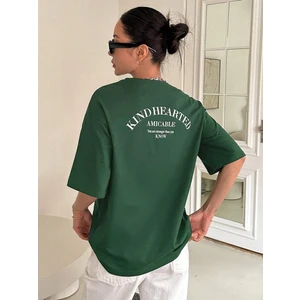 Kadın Kind Hearted Baskılı Oversize T-Shirt