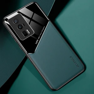 For Poco X5 5g Manyetik Emme Dikiş Deri Deseni Cep Telefonu Kılıfları (Yurt Dışından)