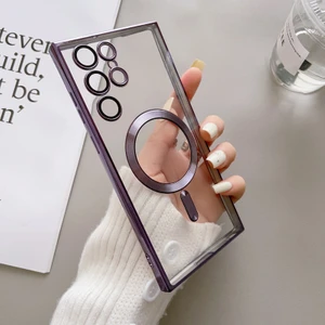 For Samsung Galaxy S20 Plus Manyetik Emiş Elektrolizle Saydam Cep Telefonu Kılıfları (Yurt Dışından)