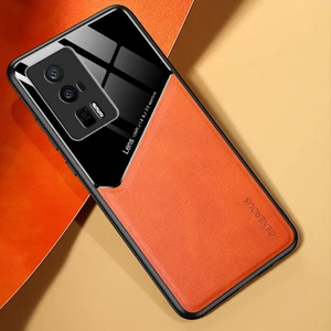 For Poco X5 5g Manyetik Emme Dikiş Deri Deseni Cep Telefonu Kılıfları (Yurt Dışından)