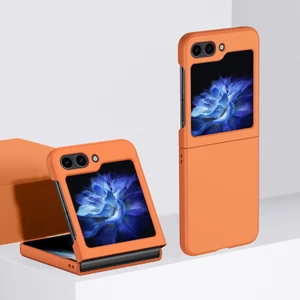 For Samsung Galaxy Z Flip 5 Cilt Hissi Sert Cep Telefonu Kılıfları (Yurt Dışından)