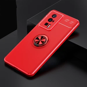 For Poco X5 Pro Manyetik Emme Yüzük Silika Jeli Cep Telefonu Kılıfları (Yurt Dışından)