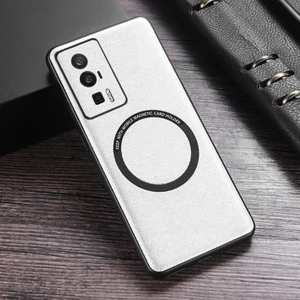 For Xiaomi Poco F5 Manyetik Emiş Deri Desen Cep Telefonu Kılıfları (Yurt Dışından)