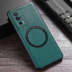 For Xiaomi Poco F5 Manyetik Emiş Deri Desen Cep Telefonu Kılıfları (Yurt Dışından)