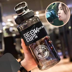 Shun Shop 2 Litre Su Sürahisi Saman Içecek Şişesi Büyük Kapasiteli Taşınabilir Seyahat (Yurt Dışından)
