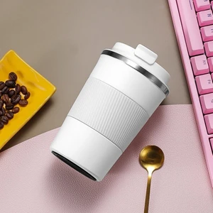 Shun Shop 380ML Paslanmaz Çelik Çift Duvar Vakum Kahve Kahve Açık Boş Zaman Portatif Araba Kupası (Yurt Dışından)