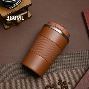 Shun Shop 380ML Paslanmaz Çelik Çift Duvar Vakum Kahve Kahve Açık Boş Zaman Portatif Araba Kupası (Yurt Dışından)
