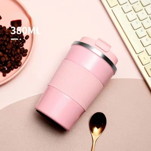 Shun Shop 380ML Paslanmaz Çelik Çift Duvar Vakum Kahve Kahve Açık Boş Zaman Portatif Araba Kupası (Yurt Dışından)